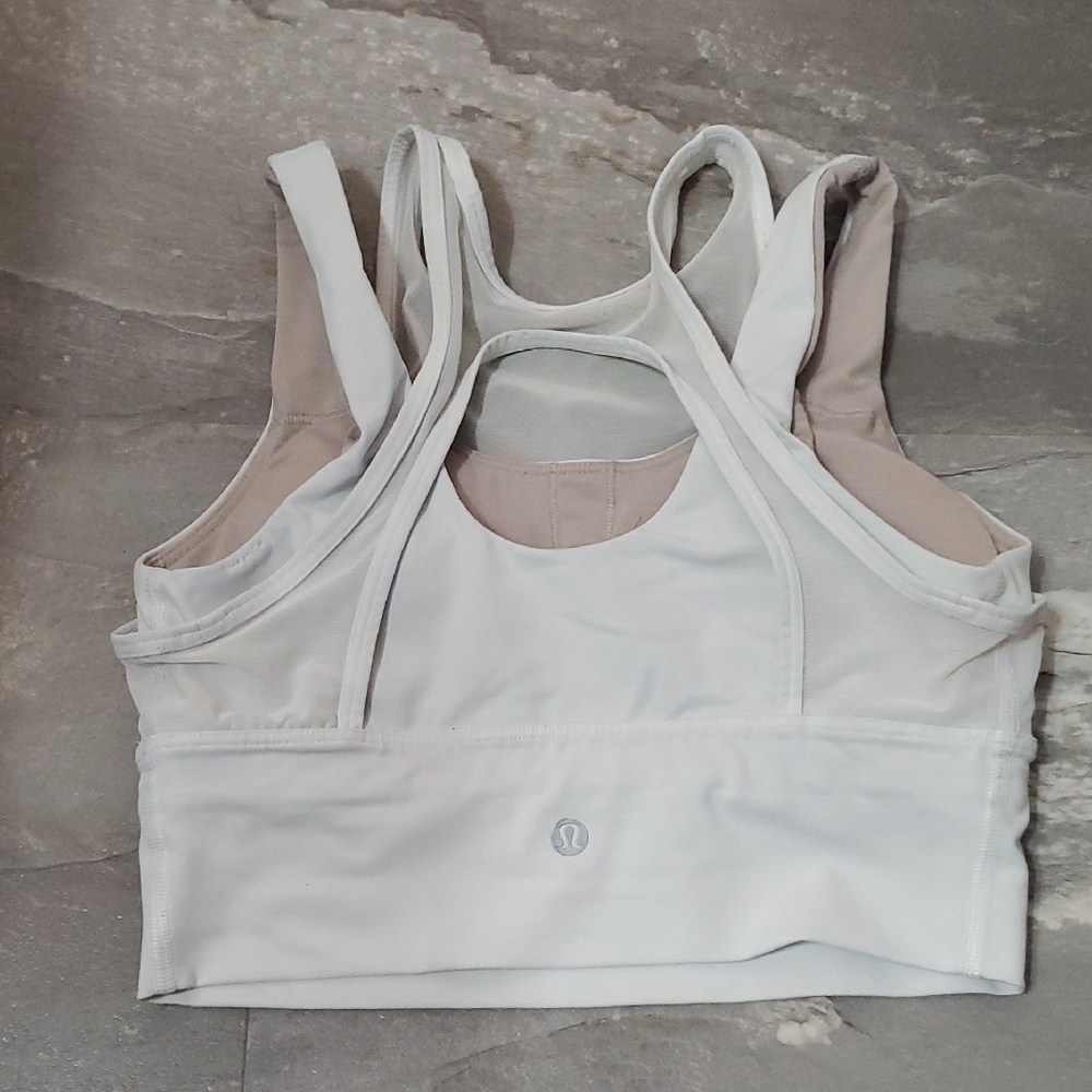 Lululemon Double Tap Bra II. Off White. Size 4. Flaw, Stains. - Picture 5 of 11